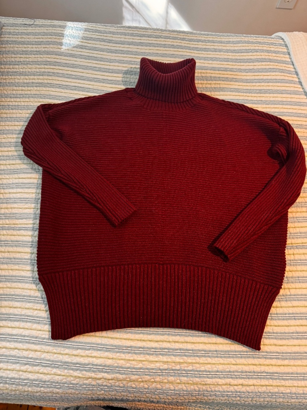 Turtleneck Burgundy Sweater